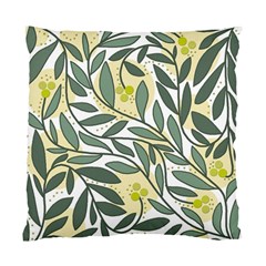 Green Floral Pattern Standard Cushion Case (one Side) by Valentinaart