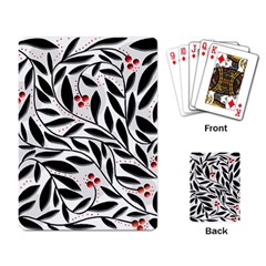 Red, Black And White Elegant Pattern Playing Card