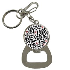 Red, Black And White Elegant Pattern Bottle Opener Key Chains by Valentinaart