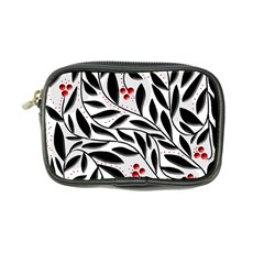 Red, Black And White Elegant Pattern Coin Purse by Valentinaart