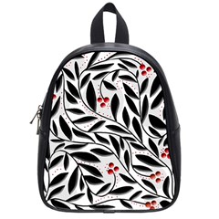 Red, Black And White Elegant Pattern School Bags (small)  by Valentinaart