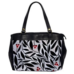 Red, Black And White Elegant Pattern Office Handbags by Valentinaart