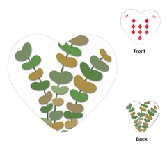 Green Decorative Plant Playing Cards (heart)  by Valentinaart