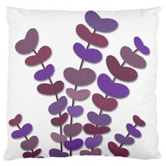Purple Decorative Plant Large Flano Cushion Case (two Sides) by Valentinaart