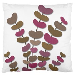 Magenta Decorative Plant Standard Flano Cushion Case (one Side)