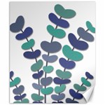 Blue decorative plant Canvas 8  x 10  8.15 x9.66  Canvas - 1