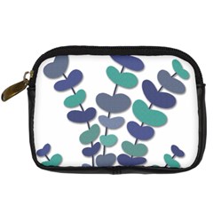 Blue Decorative Plant Digital Camera Cases