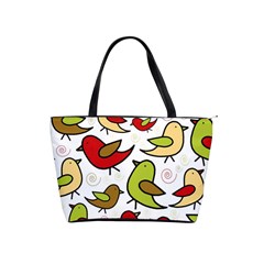 Decorative Birds Pattern Shoulder Handbags by Valentinaart