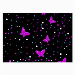 Pink Butterflies  Large Glasses Cloth by Valentinaart