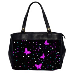 Pink Butterflies  Office Handbags (2 Sides)  by Valentinaart