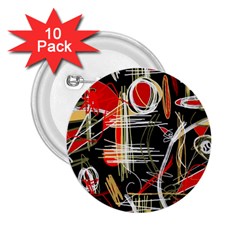 Artistic Abstract Pattern 2 25  Buttons (10 Pack) 