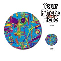 Colorful Abstract Pattern Multi-purpose Cards (round) 