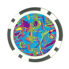 Colorful Abstract Pattern Poker Chip Card Guards (10 Pack)  by Valentinaart