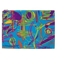 Colorful Abstract Pattern Cosmetic Bag (xxl)  by Valentinaart