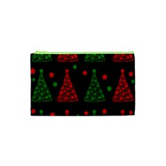 Decorative Christmas Trees Pattern Cosmetic Bag (xs) by Valentinaart