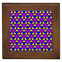 Triangles And Honeycombs Pattern                                                                                                   			framed Tile by LalyLauraFLM