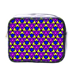 Triangles And Honeycombs Pattern                                                                                                   			mini Toiletries Bag (one Side) by LalyLauraFLM