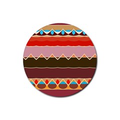 Waves And Other Shapes                                                                                                    			rubber Coaster (round) by LalyLauraFLM