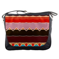 Waves And Other Shapes                                                                                                    			messenger Bag by LalyLauraFLM