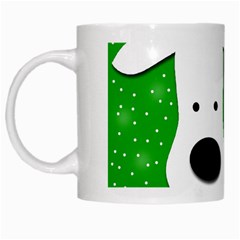 Christmas Reindeer - Green 2 White Mugs by Valentinaart