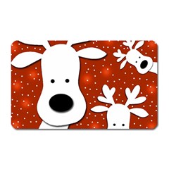 Christmas Reindeer - Red 2 Magnet (rectangular)