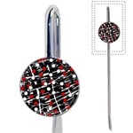 Red and white dots Book Mark Front