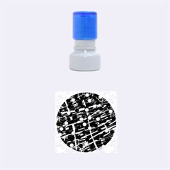 Red And White Dots Rubber Round Stamps (small)