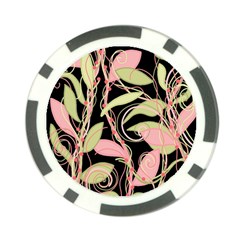 Pink And Ocher Ivy Poker Chip Card Guards (10 Pack)  by Valentinaart