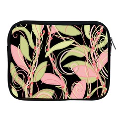 Pink And Ocher Ivy Apple Ipad 2/3/4 Zipper Cases by Valentinaart