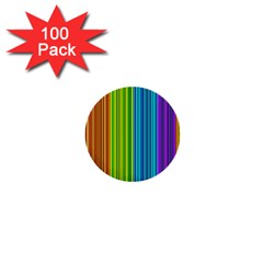 Colorful Lines 1  Mini Buttons (100 Pack)  by Valentinaart