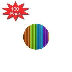 Colorful Lines 1  Mini Magnets (100 Pack) 