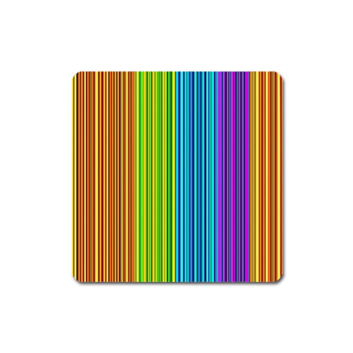 Colorful lines Square Magnet