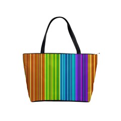 Colorful Lines Shoulder Handbags by Valentinaart