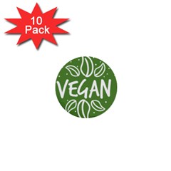 Vegan Label3 Scuro 1  Mini Buttons (10 Pack)  by CitronellaDesign