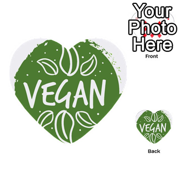 Vegan Label3 Scuro Multi-purpose Cards (Heart) 