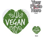 Vegan Label3 Scuro Multi-purpose Cards (Heart)  Front 8