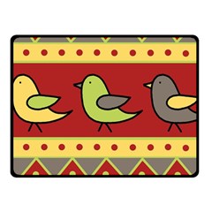 Brown Bird Pattern Fleece Blanket (small) by Valentinaart