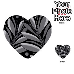 Gray Plant Design Multi-purpose Cards (heart) 