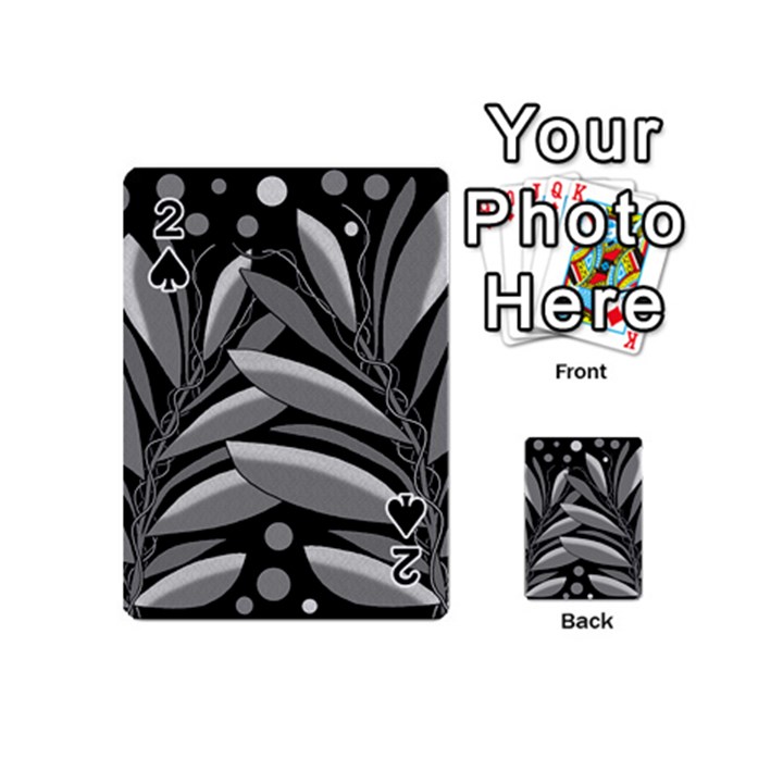 Gray plant design Playing Cards 54 (Mini) 