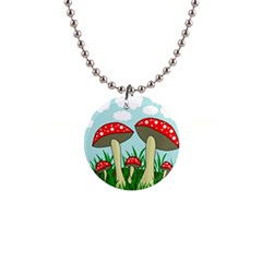 Mushrooms  Button Necklaces by Valentinaart