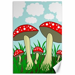 Mushrooms  Canvas 20  X 30   by Valentinaart