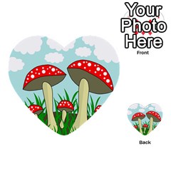 Mushrooms  Multi-purpose Cards (heart)  by Valentinaart