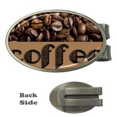 Funny Coffee Beans Brown Typography Money Clips (oval)  by yoursparklingshop