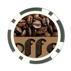 Funny Coffee Beans Brown Typography Poker Chip Card Guards by yoursparklingshop