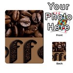 Funny Coffee Beans Brown Typography Multi-purpose Cards (Rectangle)  Front 3