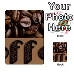 Funny Coffee Beans Brown Typography Multi-purpose Cards (Rectangle)  Back 42