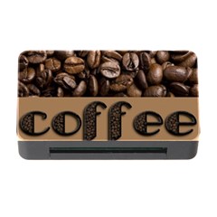 Funny Coffee Beans Brown Typography Memory Card Reader With Cf by yoursparklingshop