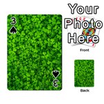 Shamrock Clovers Green Irish St  Patrick Ireland Good Luck Symbol 8000 Sv Playing Cards 54 Designs  Front - Spade3