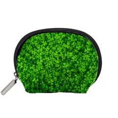 Shamrock Clovers Green Irish St  Patrick Ireland Good Luck Symbol 8000 Sv Accessory Pouches (small)  by yoursparklingshop
