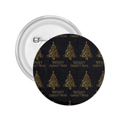 Merry Christmas Tree Typography Black And Gold Festive 2 25  Buttons by yoursparklingshop